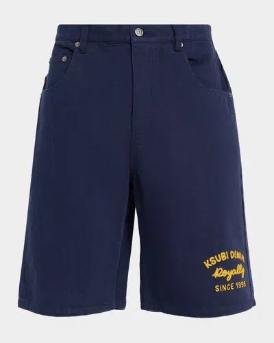 Ksubi Men's Maxx Wide Denim Shorts In Blue