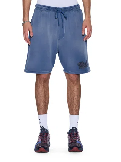 Ksubi Men's Neo Nostalgia Logo Cotton Track Shorts In Blue