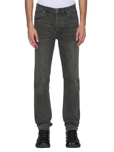 Ksubi Bronko Cotton Portland Blue Bootcut Fit 32 Jeans In Charcoal In Brown