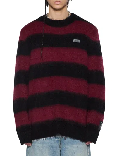 Ksubi Men's Neo-nostalgia Rugged Knit Crewneck Sweater In Red