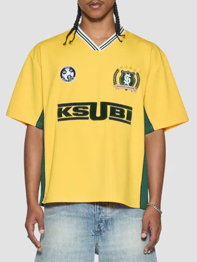 Ksubi Men's Offside Short-sleeve Jersey In Yellow