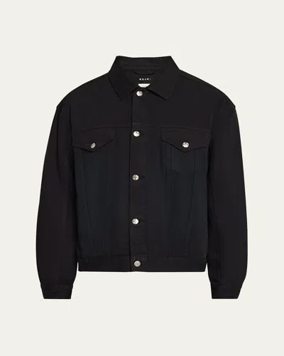 Ksubi Men's Oh G Studded Eagle Denim Jacket In Black