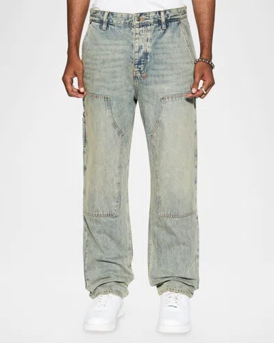 Ksubi Operator Stagelight Straight Fit Carpenter Jeans In Denim
