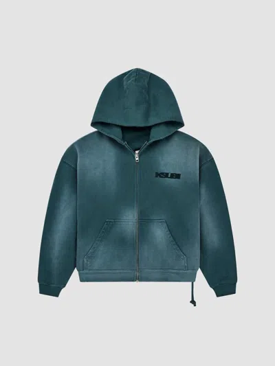 Ksubi Men's Rugged Cotton Zip-front Hoodie In Green
