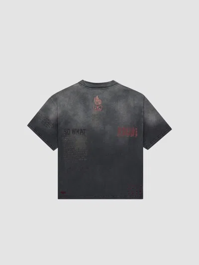 Ksubi Men's Shield Halen Printed Cotton T-shirt In Charcoal