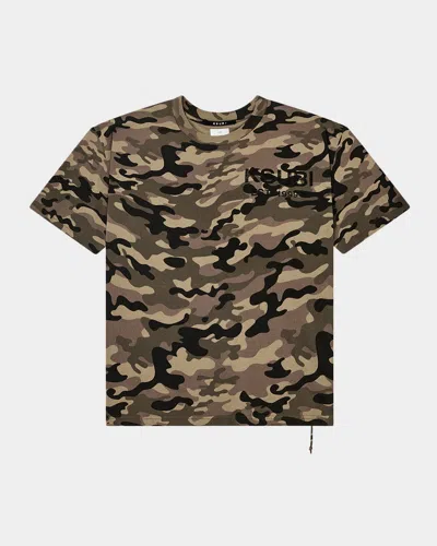 Ksubi Men's State Halen Camouflage Oversized Logo T-shirt In Multi