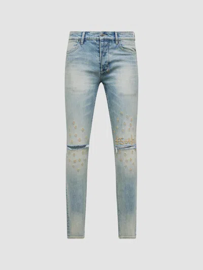 Ksubi Men's Van Winkle Astral Grid Skinny Jeans In Denim