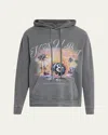 Ksubi Gray World Order Biggie Hoodie In Charcoal