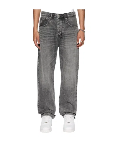 Ksubi Mid-waist Loose Straight Jeans In Gray