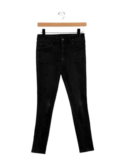 Pre-owned Ksubi Mid-rise Skinny Leg Jeans In Black
