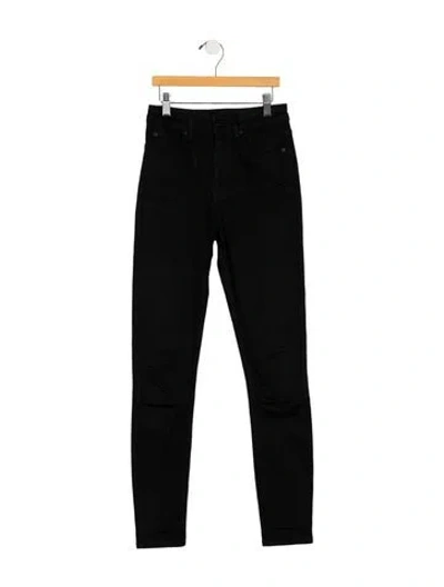 Pre-owned Ksubi Mid-rise Skinny Leg Jeans In Black