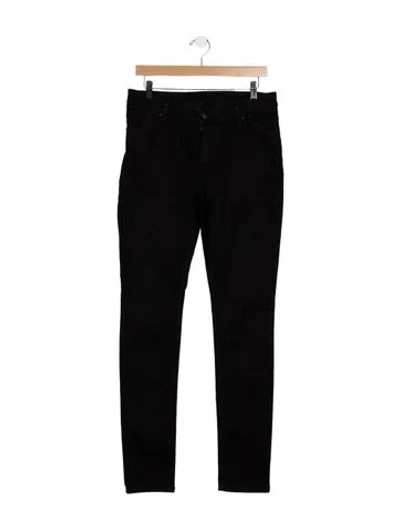 Pre-owned Ksubi Mid-rise Skinny Leg Jeans In Black