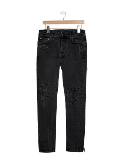 Pre-owned Ksubi Mid-rise Skinny Leg Jeans In Black