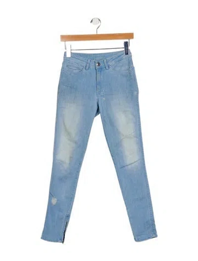 Pre-owned Ksubi Mid-rise Skinny Leg Jeans In Blue