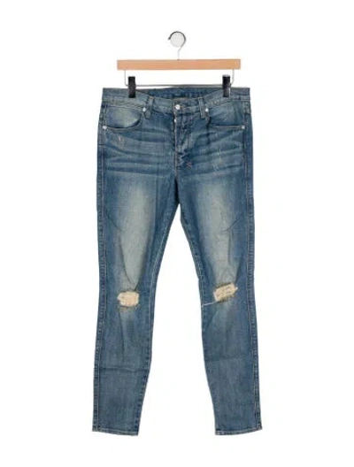Pre-owned Ksubi Mid-rise Skinny Leg Jeans In Blue