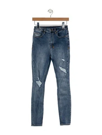 Pre-owned Ksubi Mid-rise Skinny Leg Jeans In Blue