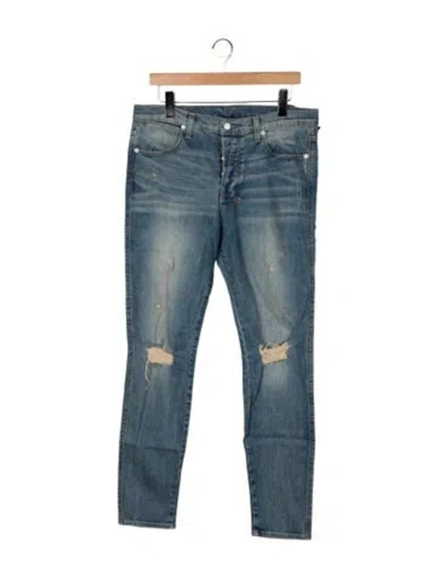 Pre-owned Ksubi Mid-rise Skinny Leg Jeans In Blue