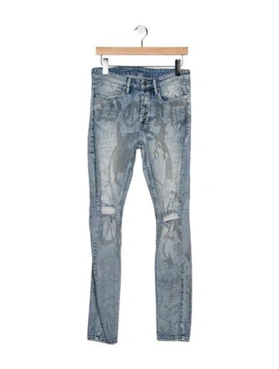 Pre-owned Ksubi Mid-rise Skinny Leg Jeans In Blue