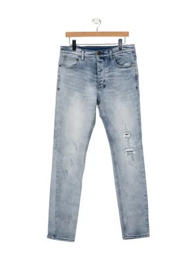 Pre-owned Ksubi Mid-rise Skinny Leg Jeans In Blue