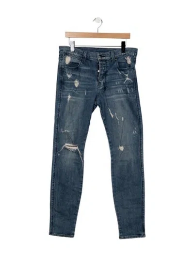 Pre-owned Ksubi Mid-rise Skinny Leg Jeans In Blue