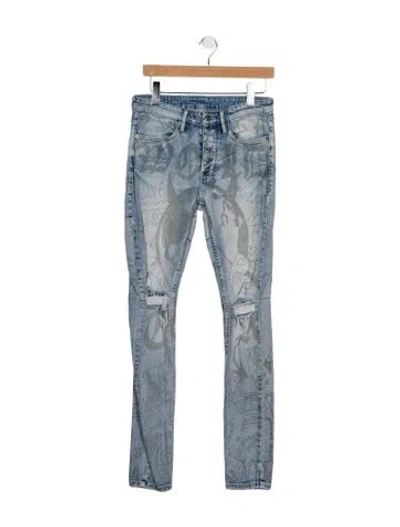 Pre-owned Ksubi Mid-rise Skinny Leg Jeans In Blue