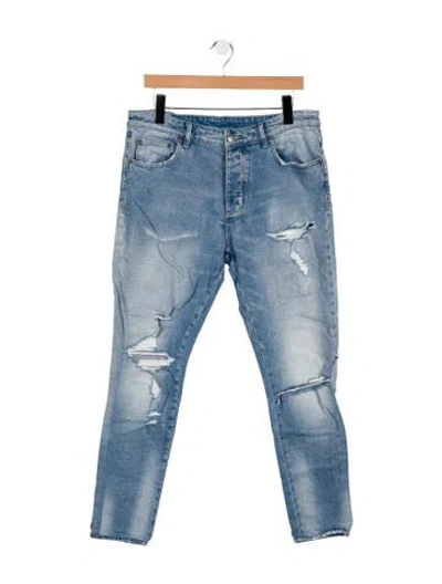 Pre-owned Ksubi Mid-rise Skinny Leg Jeans In Blue