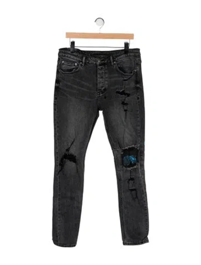 Pre-owned Ksubi Mid-rise Skinny Leg Jeans In Gray