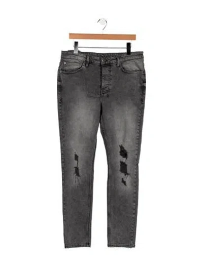Pre-owned Ksubi Mid-rise Skinny Leg Jeans In Gray