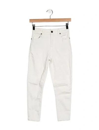 Pre-owned Ksubi Mid-rise Skinny Leg Jeans In White
