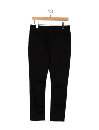 Pre-owned Ksubi Mid-rise Straight Leg Jeans In Black