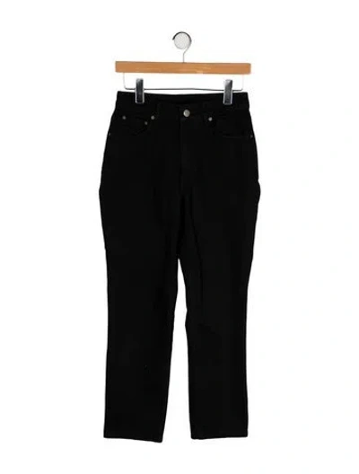 Pre-owned Ksubi Mid-rise Straight Leg Jeans In Black
