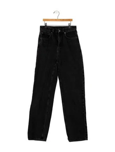 Pre-owned Ksubi Mid-rise Straight Leg Jeans In Black