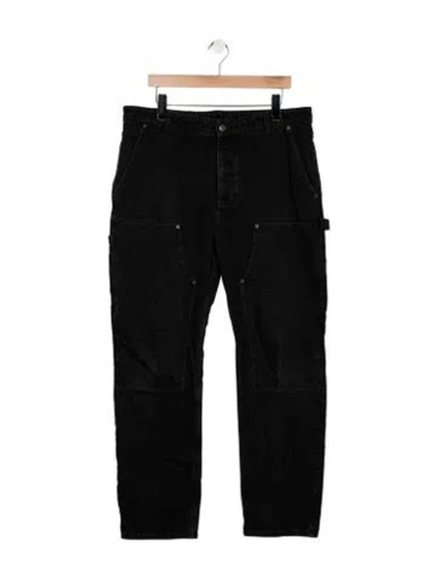 Pre-owned Ksubi Mid-rise Straight Leg Jeans In Black