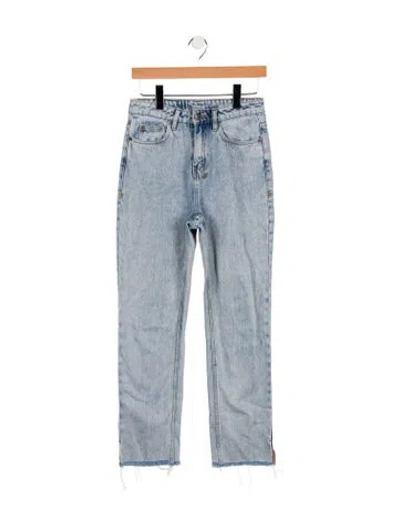 Pre-owned Ksubi Mid-rise Straight Leg Jeans In Blue