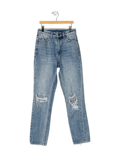 Pre-owned Ksubi Mid-rise Straight Leg Jeans In Blue