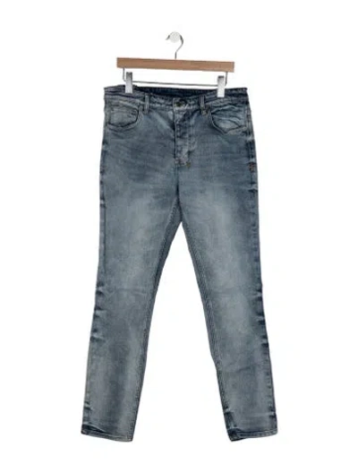 Pre-owned Ksubi Mid-rise Straight Leg Jeans In Blue