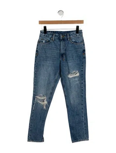 Pre-owned Ksubi Mid-rise Straight Leg Jeans In Blue