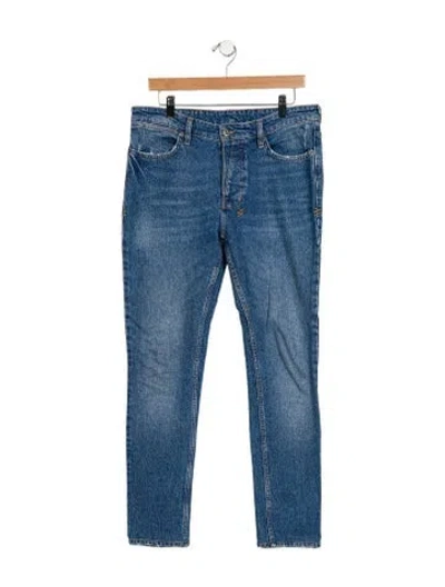 Pre-owned Ksubi Mid-rise Straight Leg Jeans In Blue