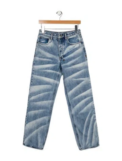 Pre-owned Ksubi Mid-rise Straight Leg Jeans In Blue