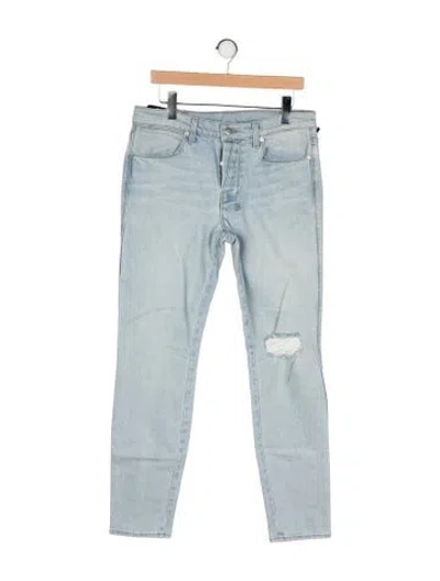 Pre-owned Ksubi Mid-rise Straight Leg Jeans In Blue