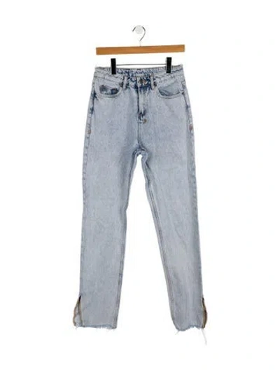 Pre-owned Ksubi Mid-rise Straight Leg Jeans In Blue