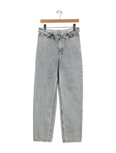 Pre-owned Ksubi Mid-rise Straight Leg Jeans In Blue