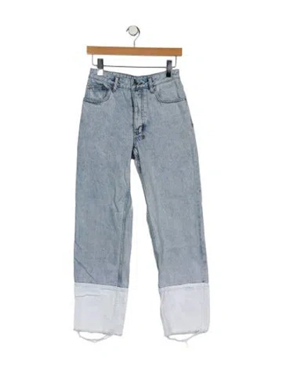 Pre-owned Ksubi Mid-rise Straight Leg Jeans In Blue