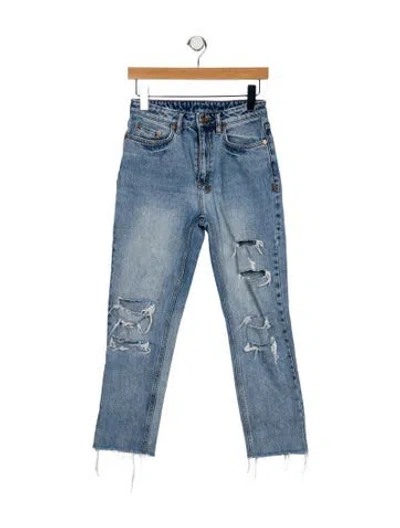 Pre-owned Ksubi Mid-rise Straight Leg Jeans In Blue