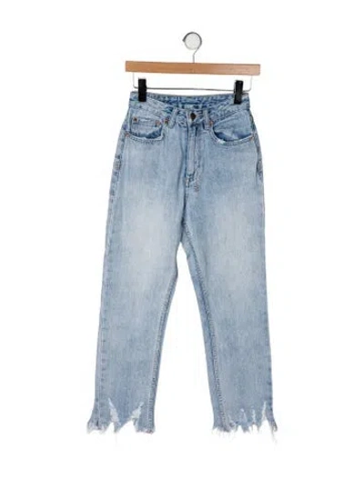 Pre-owned Ksubi Mid-rise Straight Leg Jeans In Blue