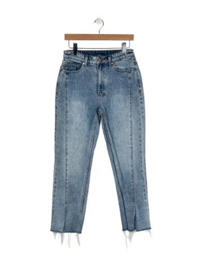 Pre-owned Ksubi Mid-rise Straight Leg Jeans In Blue