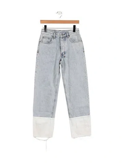Pre-owned Ksubi Mid-rise Straight Leg Jeans In Blue