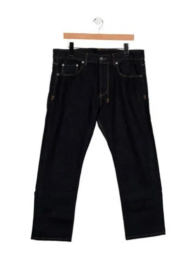 Pre-owned Ksubi Mid-rise Straight Leg Jeans In Blue