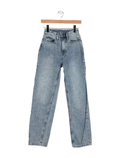 Pre-owned Ksubi Mid-rise Straight Leg Jeans In Blue