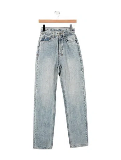 Pre-owned Ksubi Mid-rise Straight Leg Jeans In Blue